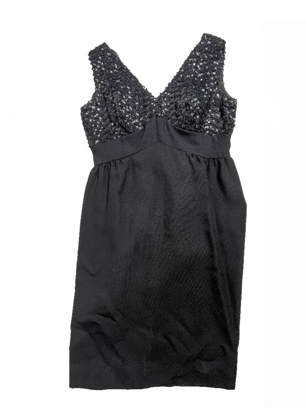 Vintage 1980s Carol Brent Black Sequin Cocktail Dress -  Size 18